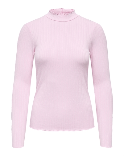 JDY - JDYFransiska Highneck Langærmet Trøje - Pink Lady 